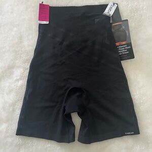 Bebe High Waisted Laser Power Mesh Microfiber Thigh Shaper